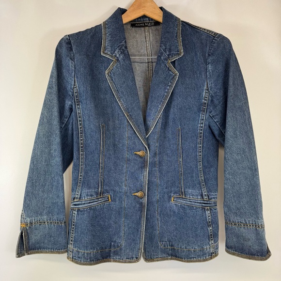 Anne Klein Jackets & Blazers - Anne Klein vintage denim tailored denim blazer, Bloomingdale’s y2kSz 6 Petite